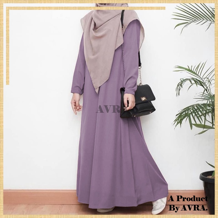 Gamis Polos Remaja Jilbab Premium Dewasa Simple Baju Dress Kuliah Baju Pengajian Baju Ngaji Pakaian Muslim Perempuan Model Modis Kekinian