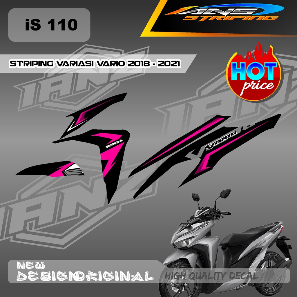 NEW DECAL STRIPING VARIO Led Vario 150 MOTIF GRAFIK RACING BAHAN HOLOGRAM / NON HOLOGRAM IS110