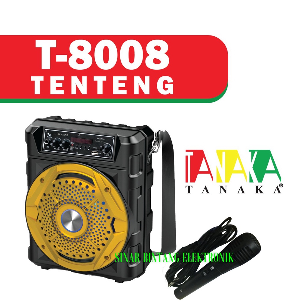 PROMO Speaker portable TANAKA 8inch T8008 8 inch SPEAKER TENTENG bluetooth original