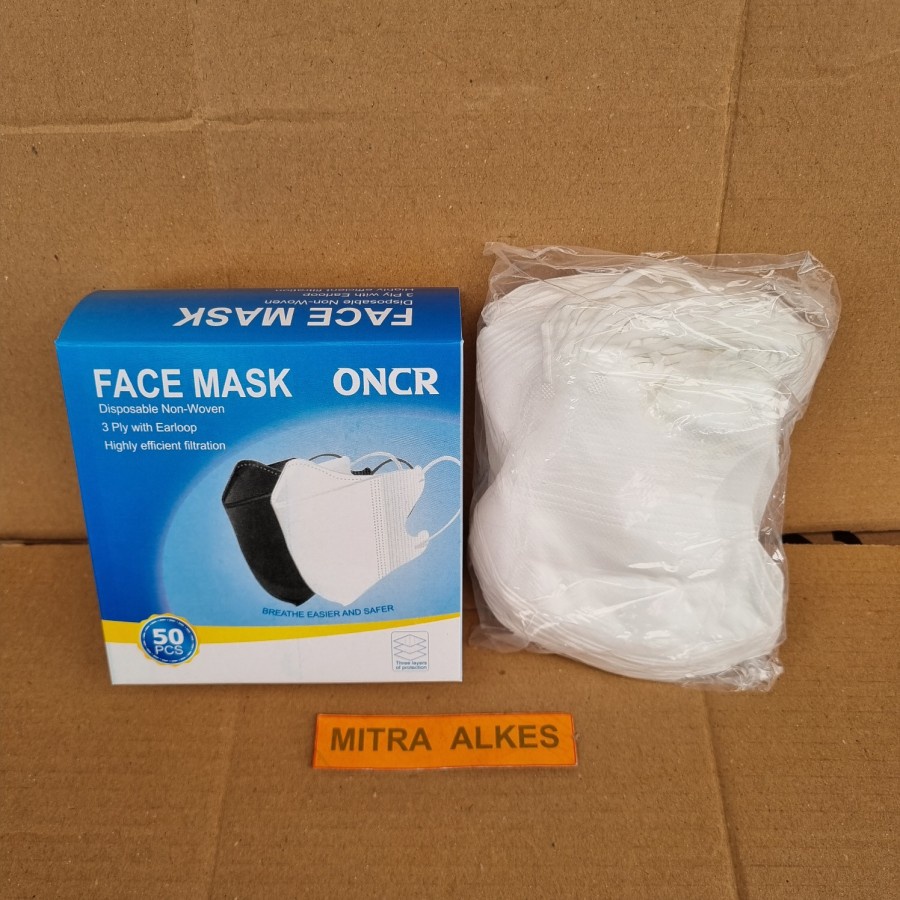 Masker Duckbill 3 Ply Earloop / Ear Loops. Face Mask Duckbil Ear Loop 3Ply / EarLoops.