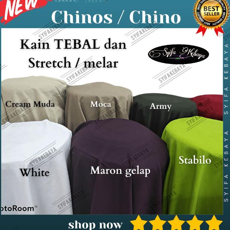 D37 Kain Chino Stretch Kain Chinos Kain Chinos Meteran Bahan Premium PRODUK TREND ↟