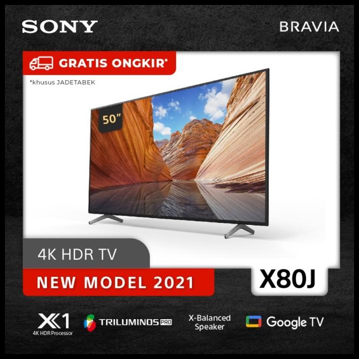 Sony Bravia X80J 4K Hdr 50 Inch, Smart Tv Kd-50X80J Original - Black