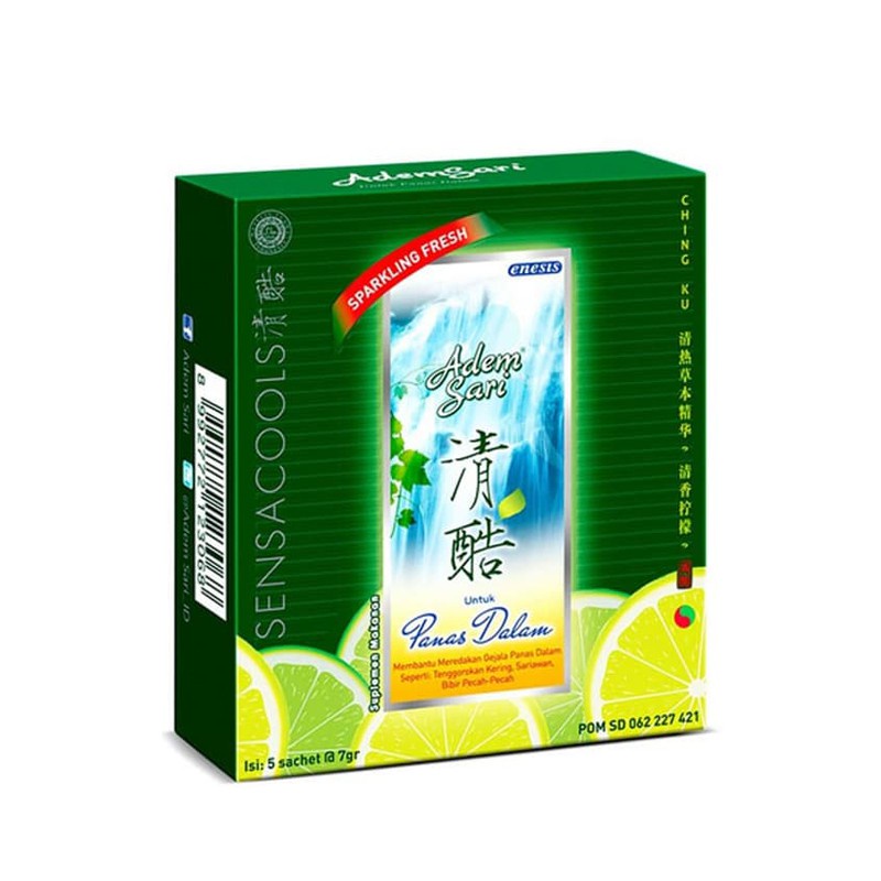 

Adem Sari 7gr/Sakit tennggorokan/Radang/Radang tenggorokan/Batuk/Sariawan 1pack