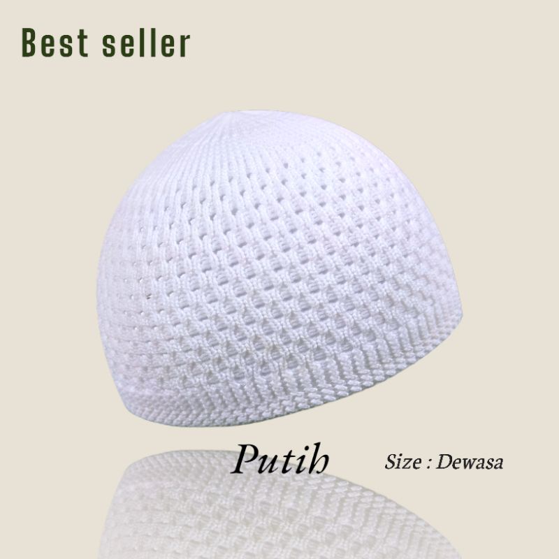 Peci rajut dewasa / peci rajut polos / peci haji / kopiah haji / peci tebal elastis / peci murah / p