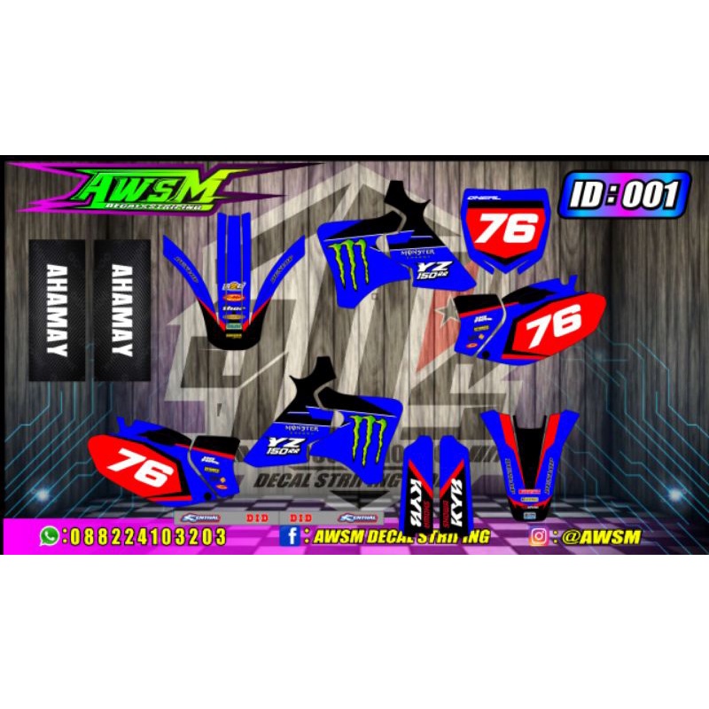 Decal yz maxdecal + laminasi maxdecal super glossy tebal premium