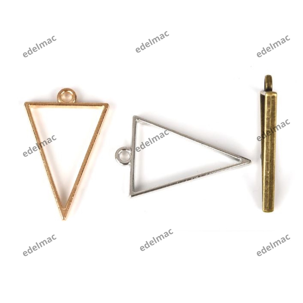 Bingkai Liontin Perhiasan Kalung Handmade Resin Jewelry Pendant Necklace Metal Frame Accessories DIY