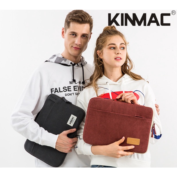 KINMAC Canvas Handstrap Tas Laptop Jinjing Shockproof Ukuran 11 - 16 Inch