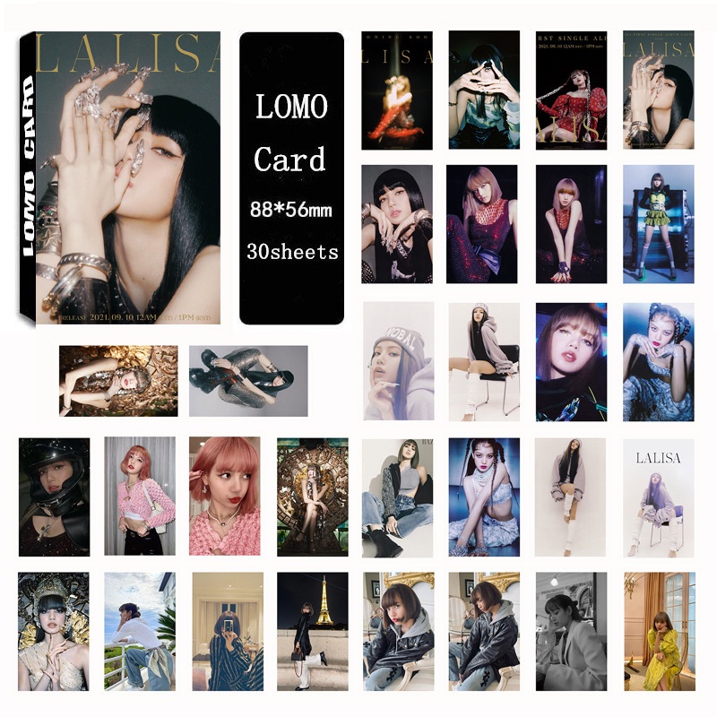KPOP 30pcs/box black pink photocards LISA 2022 New Lomo card postcard Jisoo Jennie Rose Lisa Blink BP