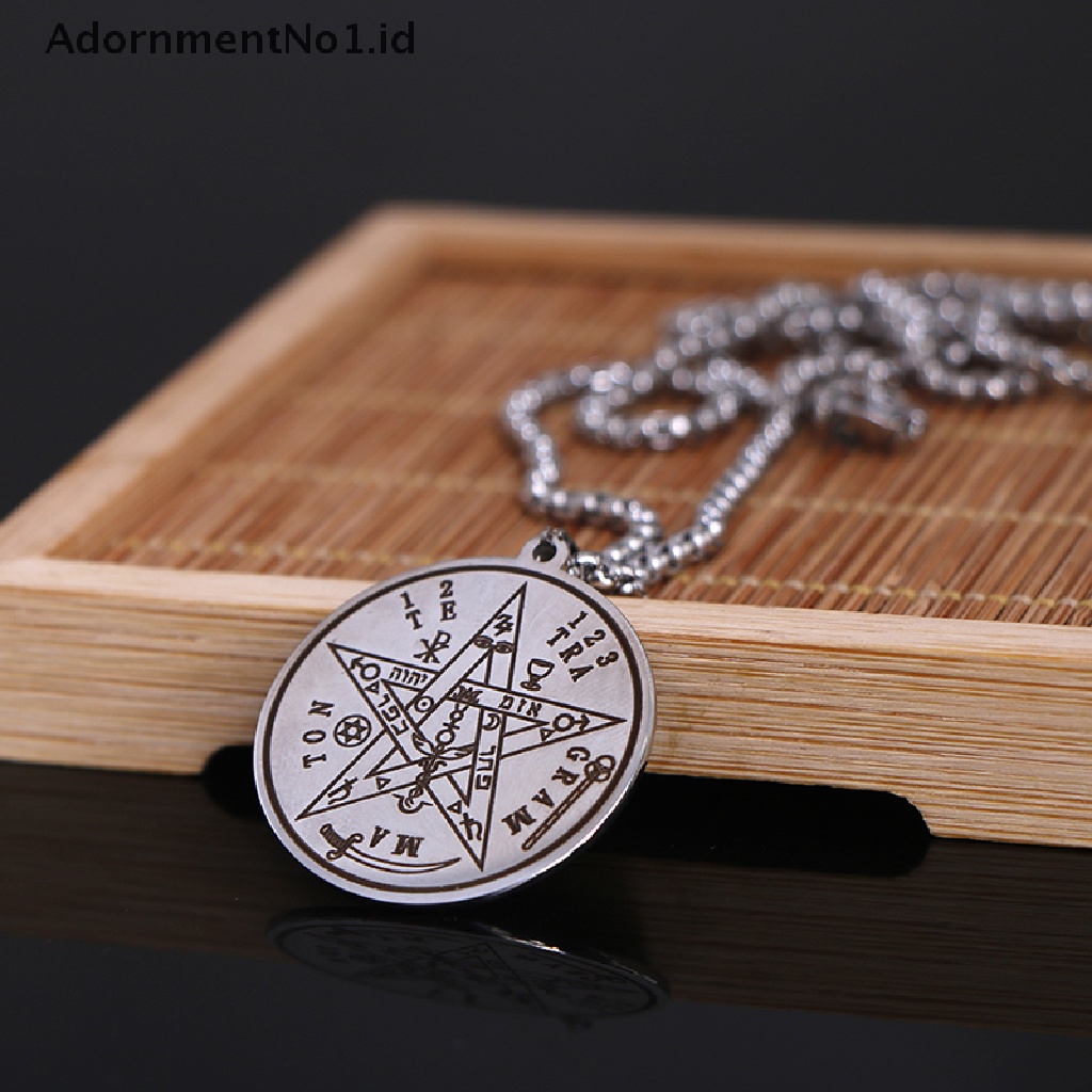 [AdornmentNo1] 1pc Kalung Pagan Tetragrammaton Pentagram Pendant Wicca Supernatural [ID]