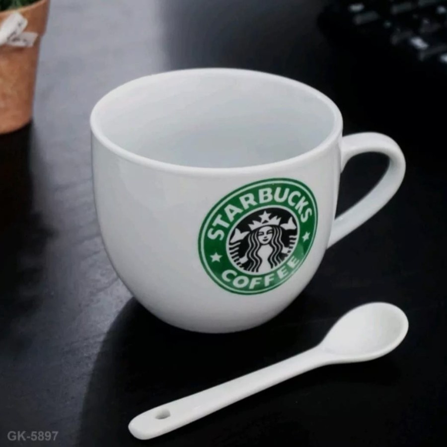 Cangkir Kopi Keramik Mug Gelas Starbucks isi 250 ML