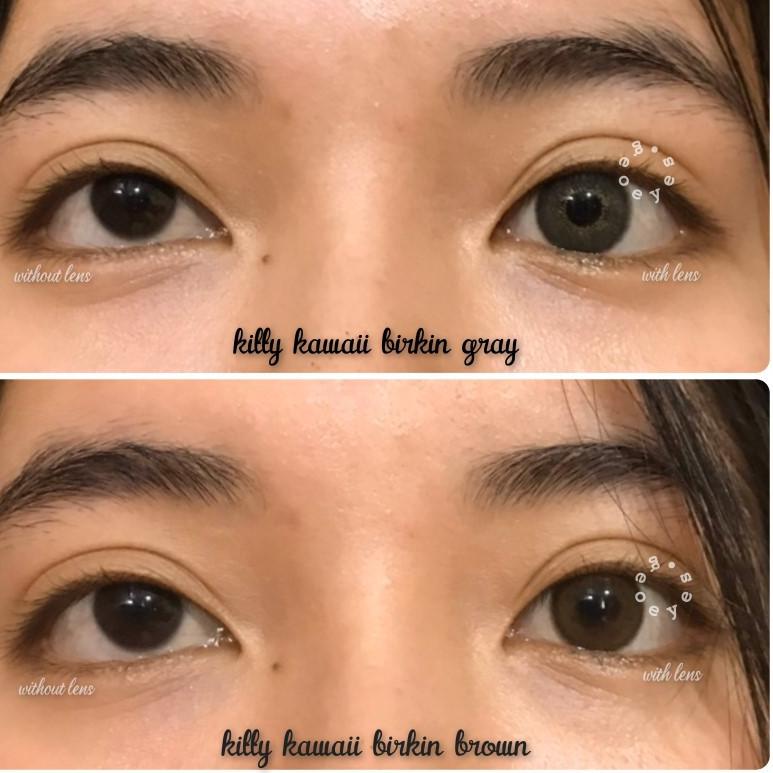 TGN.27Ja23ј ‑ Softlens Kitty Kawaii Birkin - Warna Gray Brown bisa minus