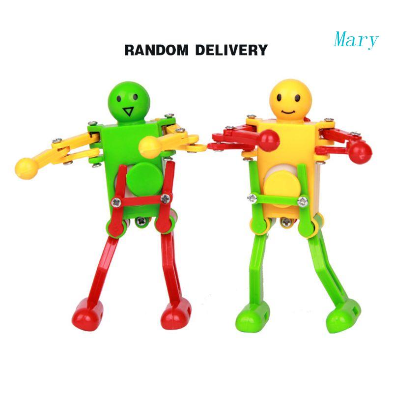 Mary 1pc Kado Mainan Anak Kids Lucu Jarum Jam Plastik Wind Up Windup Party - Robot