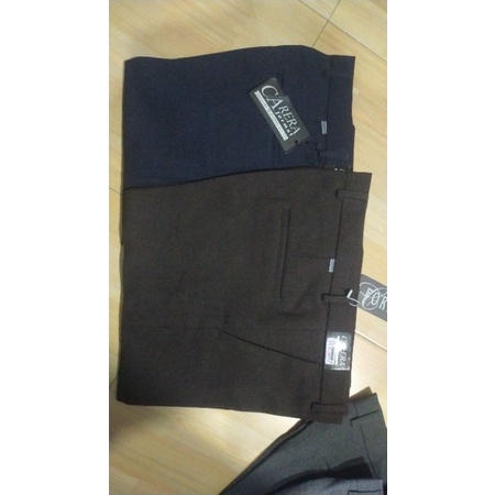 Celana kantor slim fit pria coklat pramuka