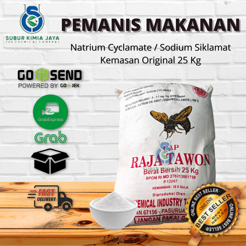 

Sodium Siklamat / Pemanis Buatan Cap Raja Tawon 25 Kg