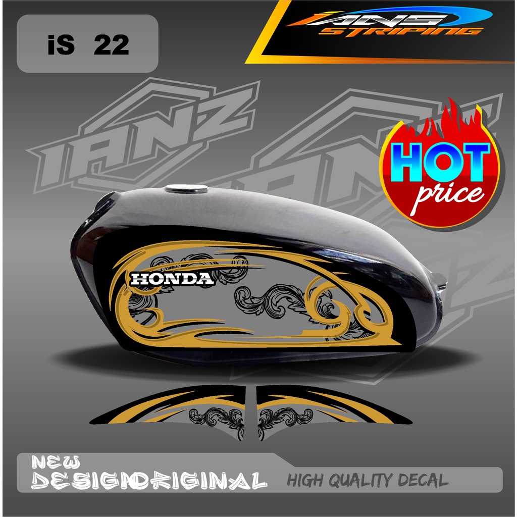 STIKER DECAL STRIPING LIST TANGKI CB100 HOLOGRAM / NON HOLOGRAM IS22