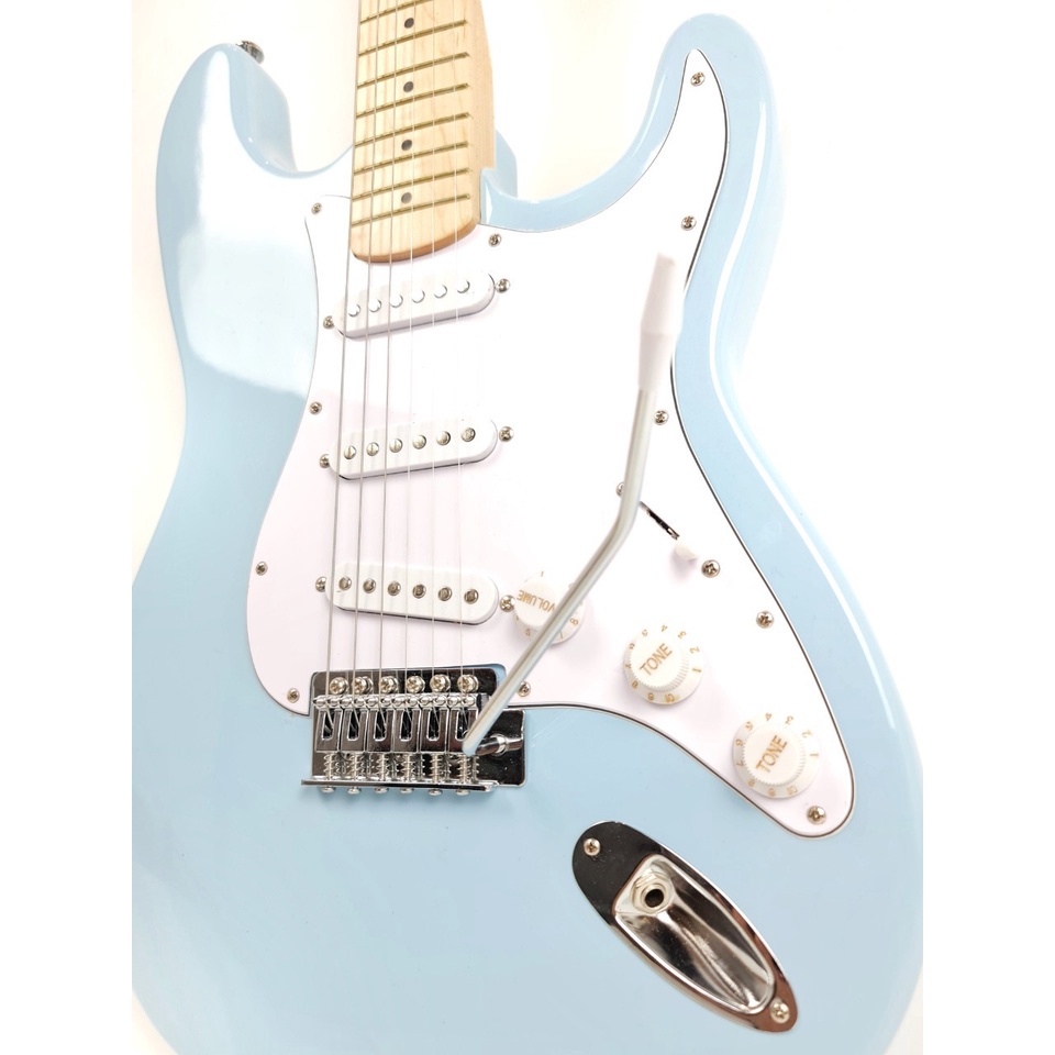 Gitar Elektrik Merk Fender Model Stratocaster Warna Blue Ocean Bonus Tas dan Kabel Jack Listrik Strato Caster Murah Jakarta