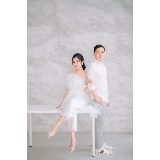 Top Organza White / Top Organza Korea / Dress Preweding / Dress Photoshoot / Dress Party