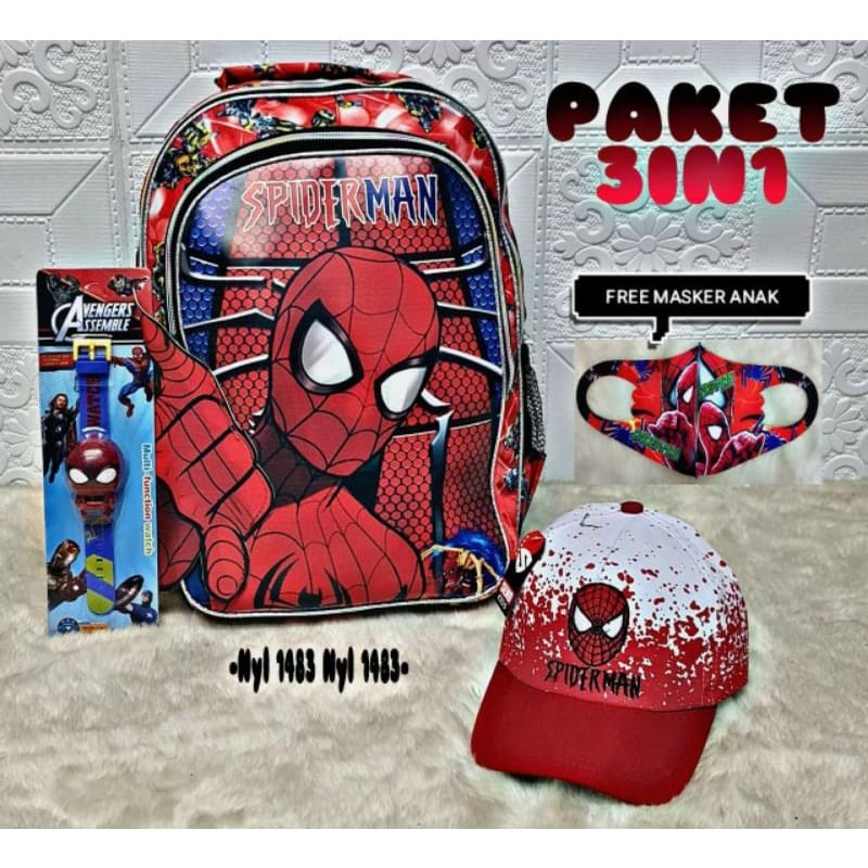 &quot;aurabagss&quot; - Paket Bundle... Beli 1 Dapat Banyak Ransel Anak Laki-Laki Karakter Printing Backpack Anak Sekolah PAUD TK SD Terbaru