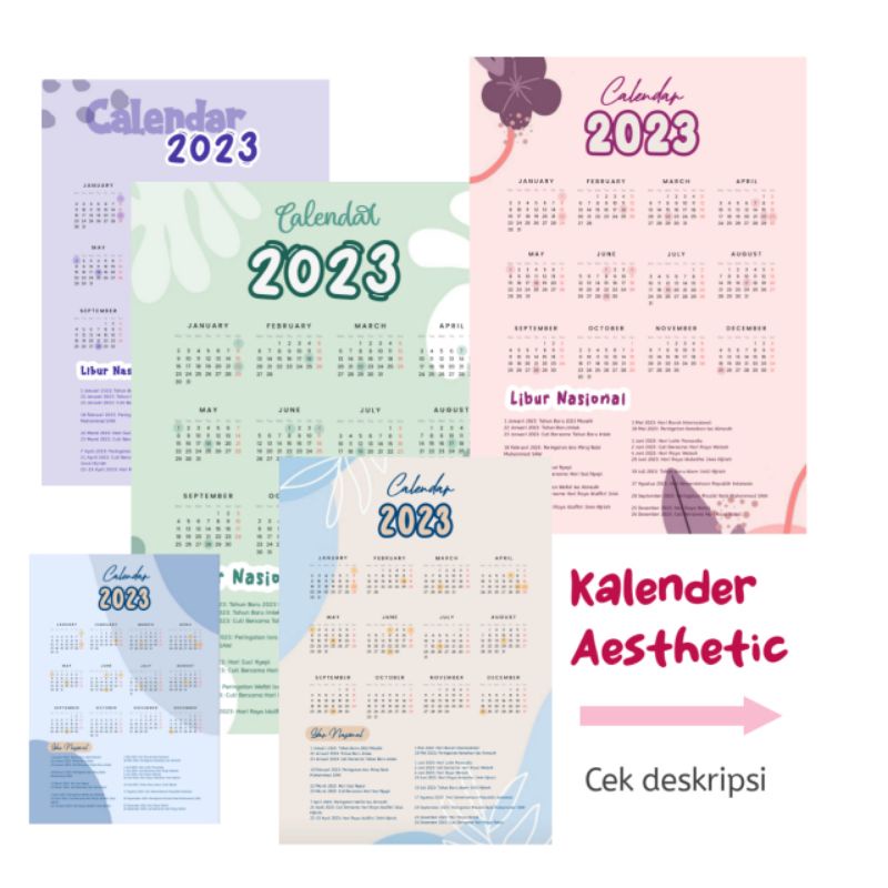 

Kalender 2023 | Calendar 2023 | Kalender isi binder | kalender jurnal | isi file binder kalender Aesthetic