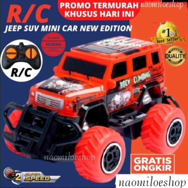 

Unik Mainan mobil remote control RC Rock Clawler Mini Car Police Diskon