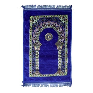 Sajadah TEBAL Premium Busa Motif Bunga Matahari Rumbai - A (2)  Sajadah TERMURAH Uk 70cm x 110cm - Sajadah turki