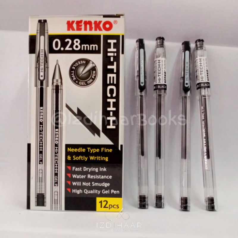 

Bolpoin Gel Kenko H - Tech 0,28 Hitam