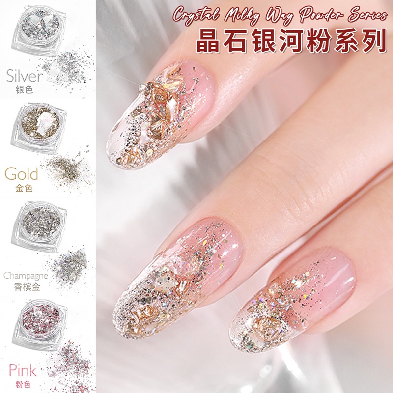 1PCS Glitter Pot Mix Shell Nailart Gaya Jepang / Glitter Pecahan Kerang Premium Hiasan Nail Dekorasi Kuku