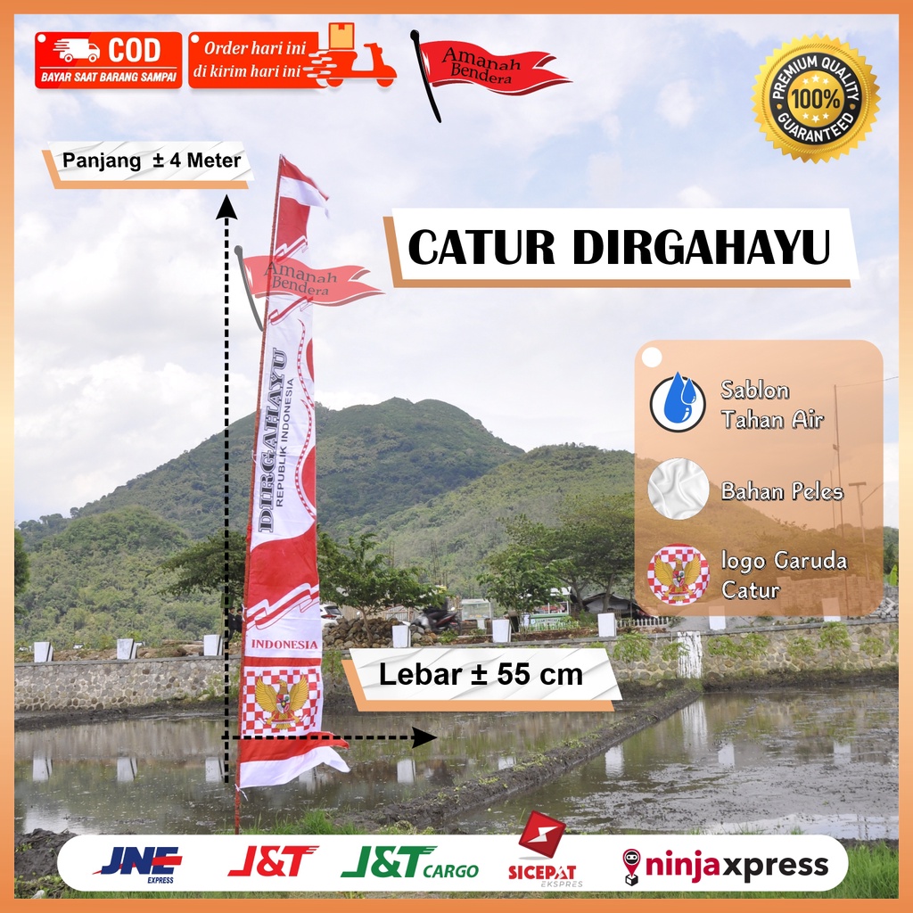 UMBUL UMBUL JUMBO CATUR DIRGAHAYU 4 METER