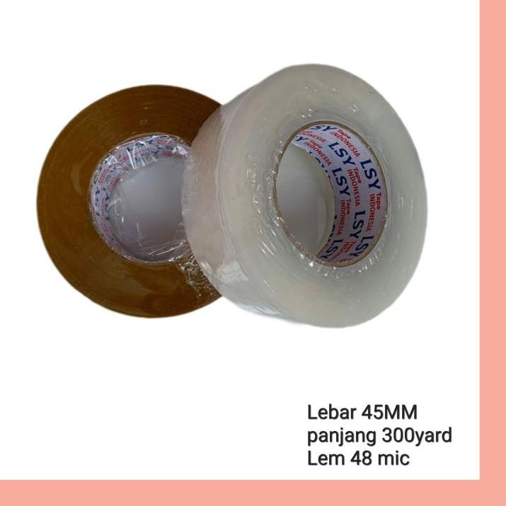 

AFI652 lakban bening / coklat jumbo 300yard full KUALITAS DAIMARU tebal 48 micron ++