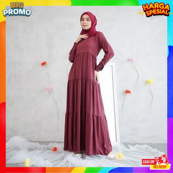 Baju Bju Bsju Jasmine Dres Dress Gamis Fashion Kondangan Remaja Muslim Wanita Cwe Cwek Cewe Cewek Pe