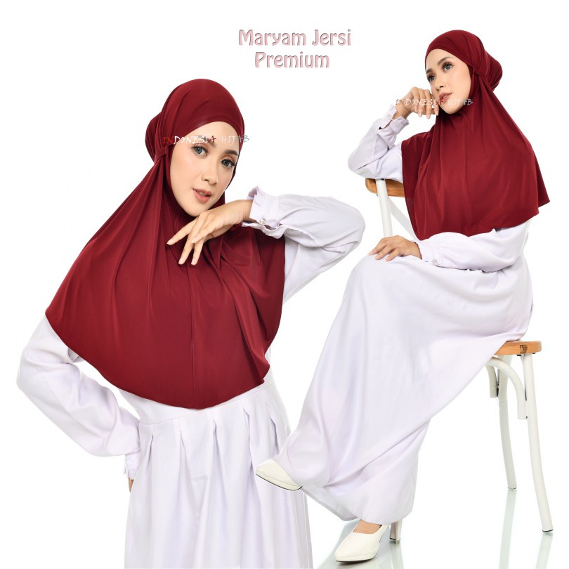 Jilbab Instan Jersey Bergo Maryam Jersey Tebal Grade Premium
