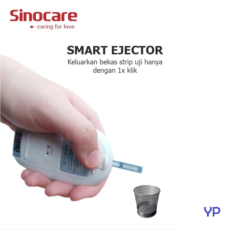 Alat Tes Gula Darah Sinocare Sinoheart Safe Accu / Safe-Accu ( FREE JARUM 50 PCS )