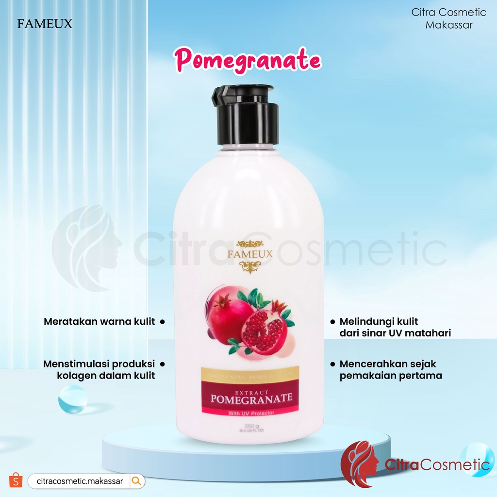 Fameux Whitening Body Lotion  Series | Pink | Goats Milk | White | Pomegranate | Summer 250 Ml