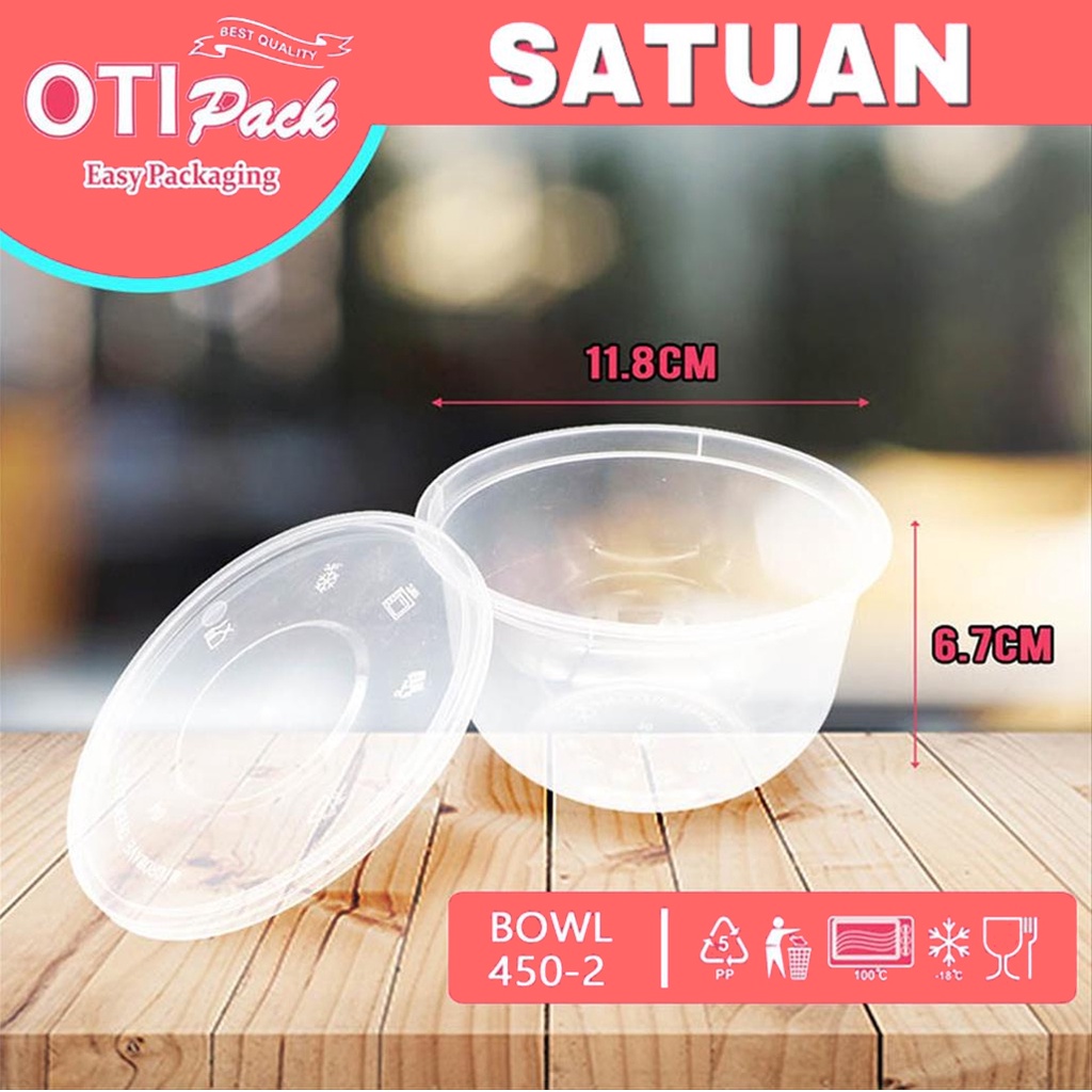 Thinwall Satuan/Thinwall Bulat Mangkuk 450ml Thinwall Otipack Mangkok OTBS450-2