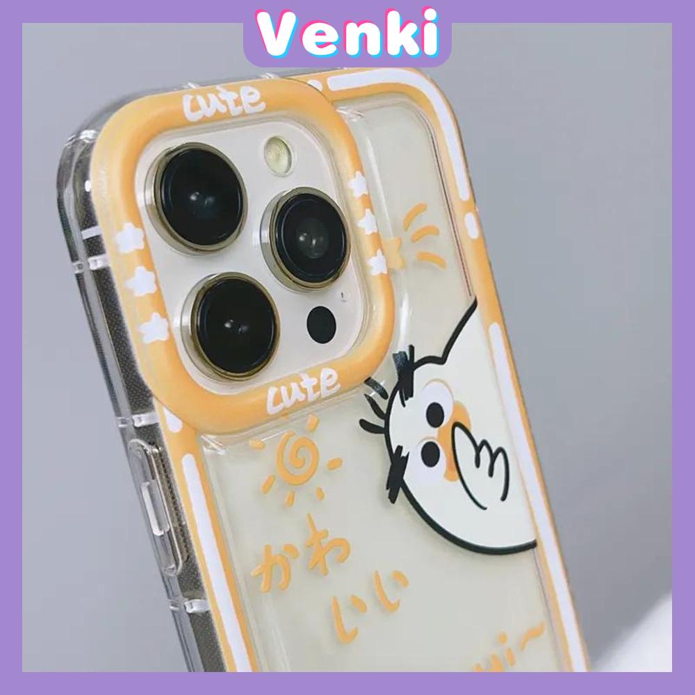 Case For iPhone 14 Pro Max TPU Soft Jelly Airbag Clear Case Cute Yellow Bird Camera Protection Shockproof For iPhone 14 13 12 11 Plus Pro Max 7 Plus X XR