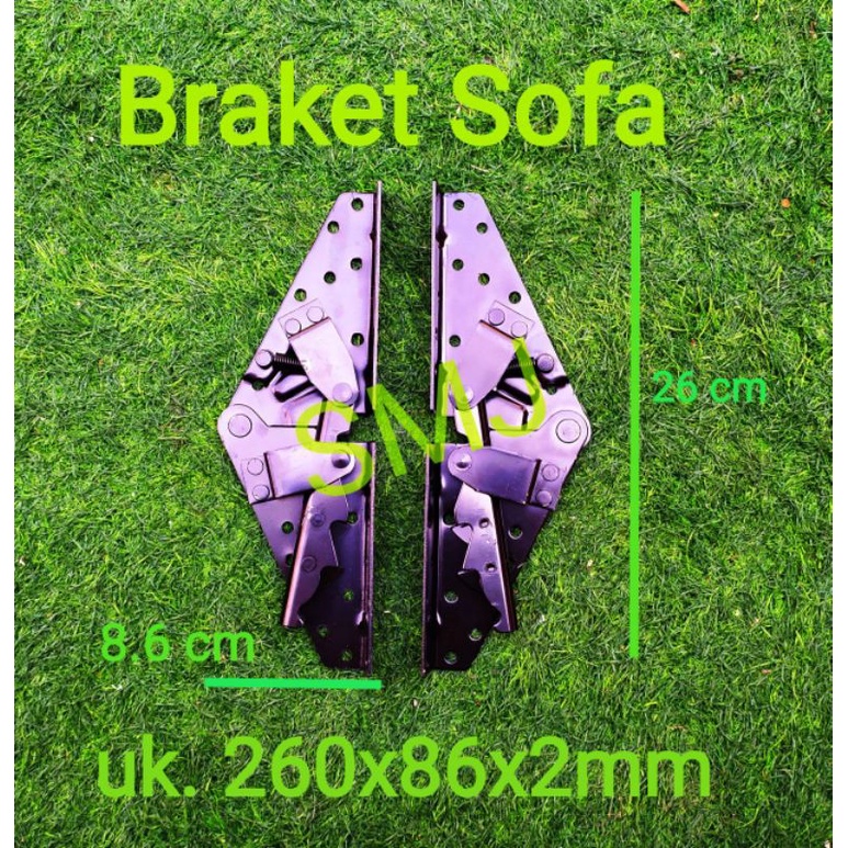 Engsel Lipat Sofa Bed Reklening / Bracket Sofabed Reclining Hitam - per Pasang