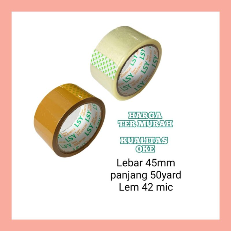 Jual Lakban Bening Cokelat Ekonomis LSY TAPE 45mm X 50yard CHO Shopee Indonesia