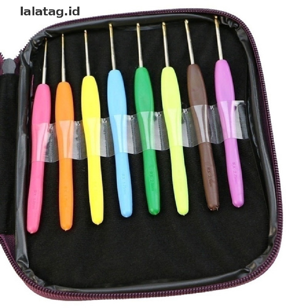 [lalatag] 8/16pcs Benang Kait Crochet Berwarna Bahan Aluminium Knitg s Set Tool Kit Dengan B [ID]