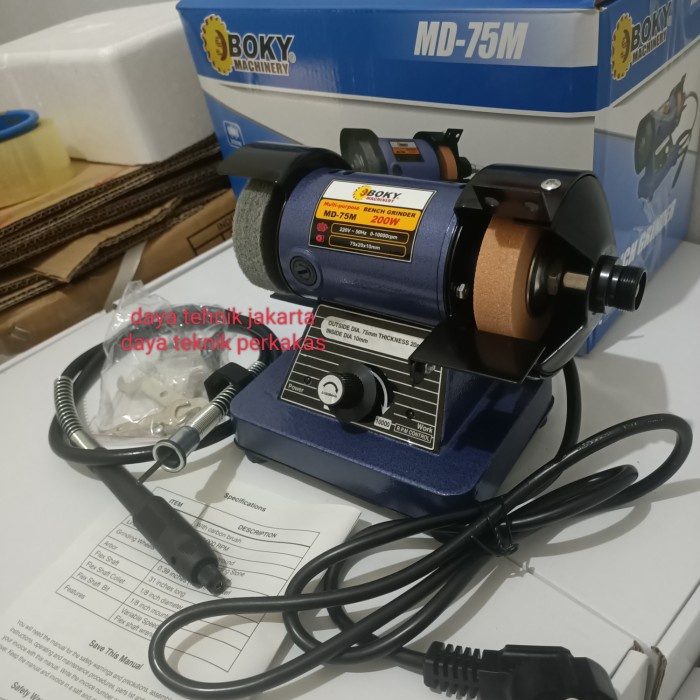 gurinda duduk 3" md-75m boky / bench grinder mini 3" set flexible dt