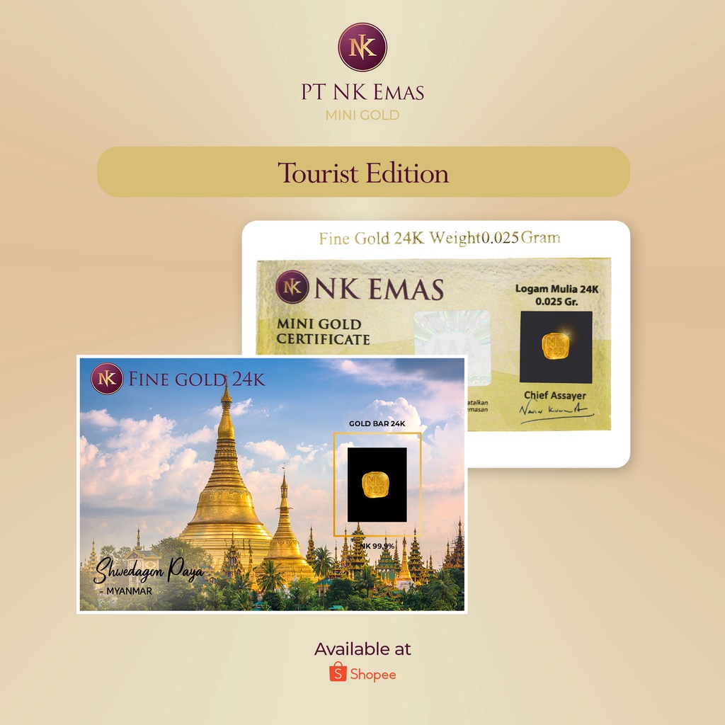 25 Pcs NK Mini Gold 0.025 Gram (Tourist Envelope B Edition) B