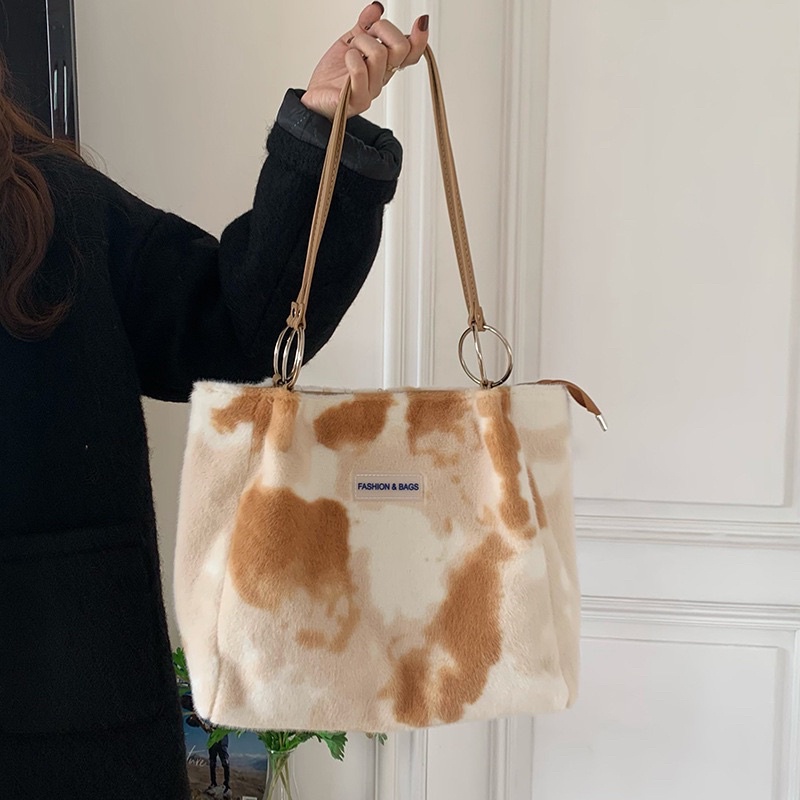 Tas Bahu Wanita Tas Cewek Shoulder Bag Bulu Tote Bag GC 8614