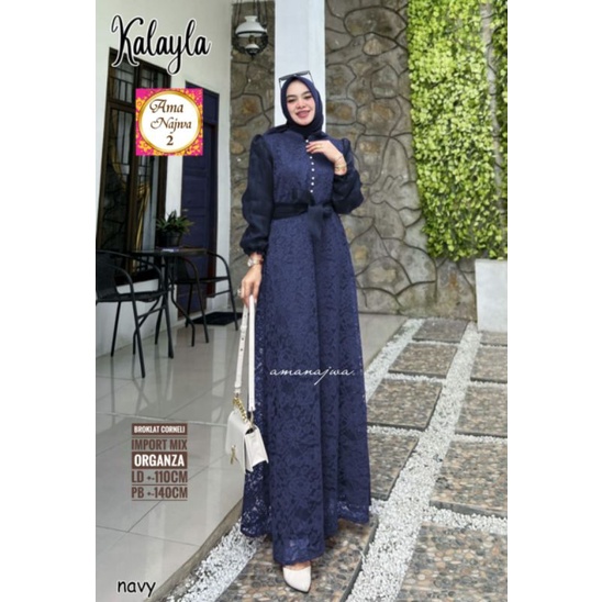 Kalayla Maxy Gamis Brokat Cornelli by Ama Najwa