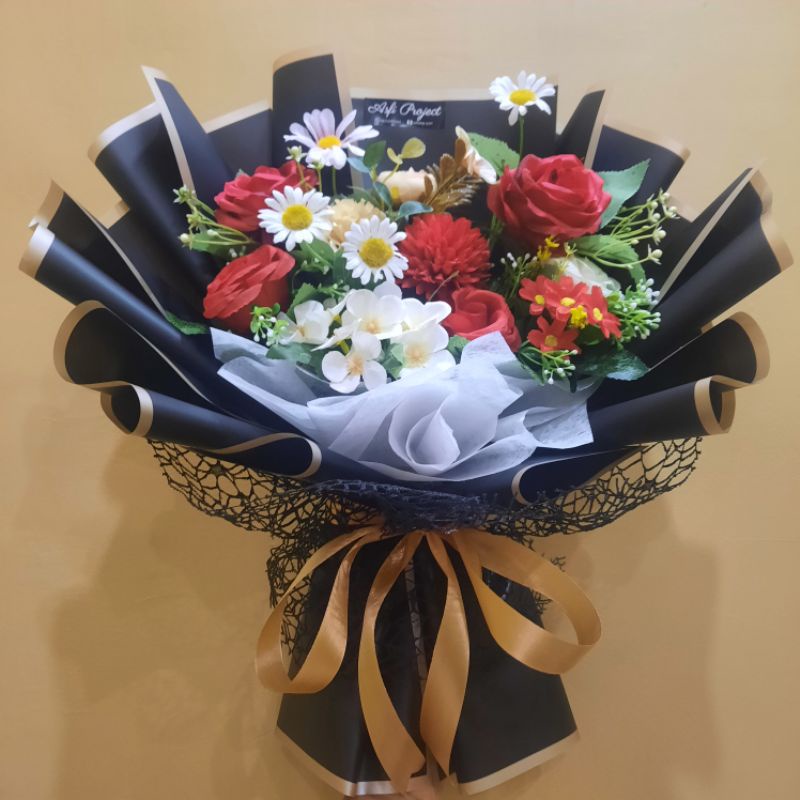 Buket bunga premium / buket wisuda / buket bunga artificial