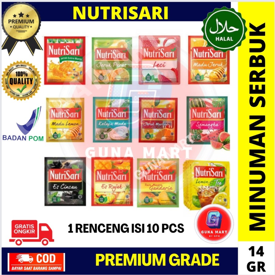 

MINUMAN SERBUK NUTRISARI BERBAGAI VARIANT RASA 1 PACK 10 PCS