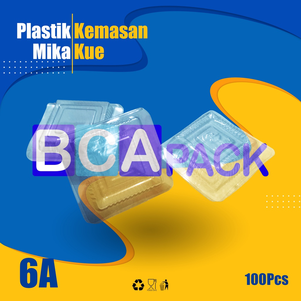 

PLASTIK MIKA KEMASAN KUE DAN MAKANAN UKURAN 6 - 6A isi 100pcs