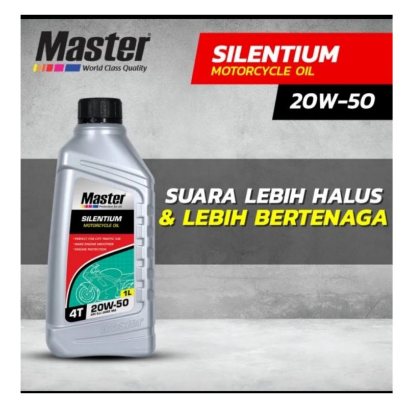 OLI MASTER 4T SILENTIUM OLI MOTOR 20w-50 OLI MESIN MOTOR 20w50
