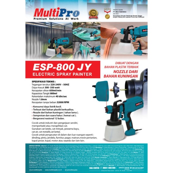 Multipro ESP-800 JY Electric Sprayer Spray Gun Listrik