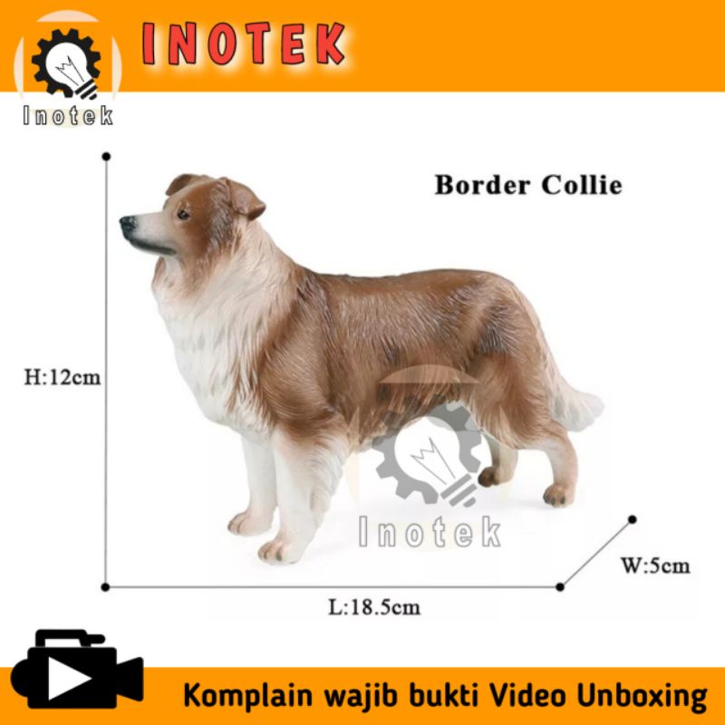 Mainan Miniatur Anjing Collie Penjaga Ternak