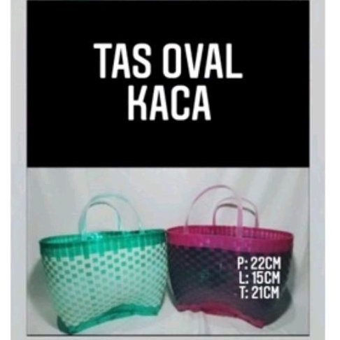 TASANYAMANJR.SHOP - Tas Oval Kaca Besar