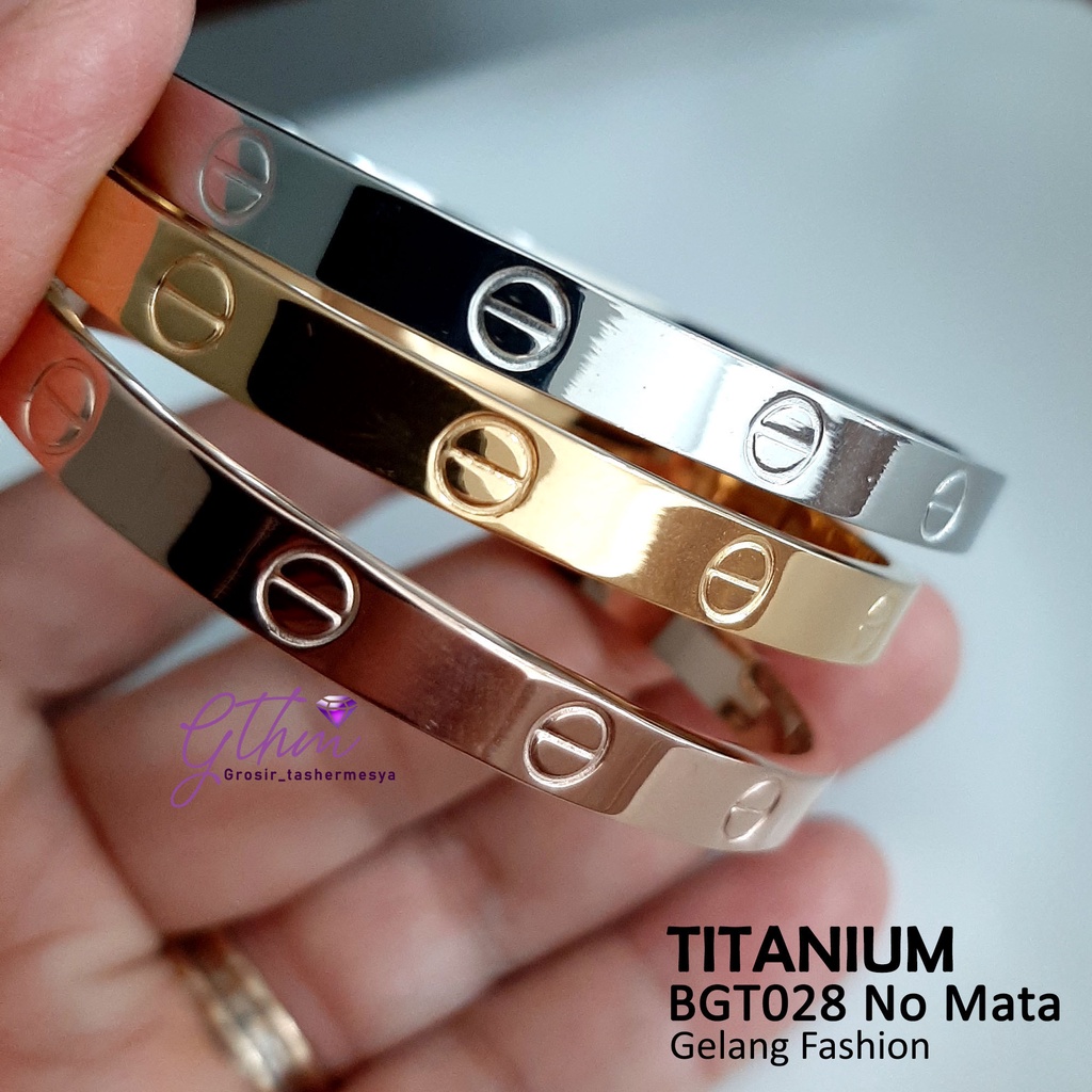 Gelang Titanium Bangle Legend Tebal Mewah Berkilau Anti Karat perhiasan Premium bgt028